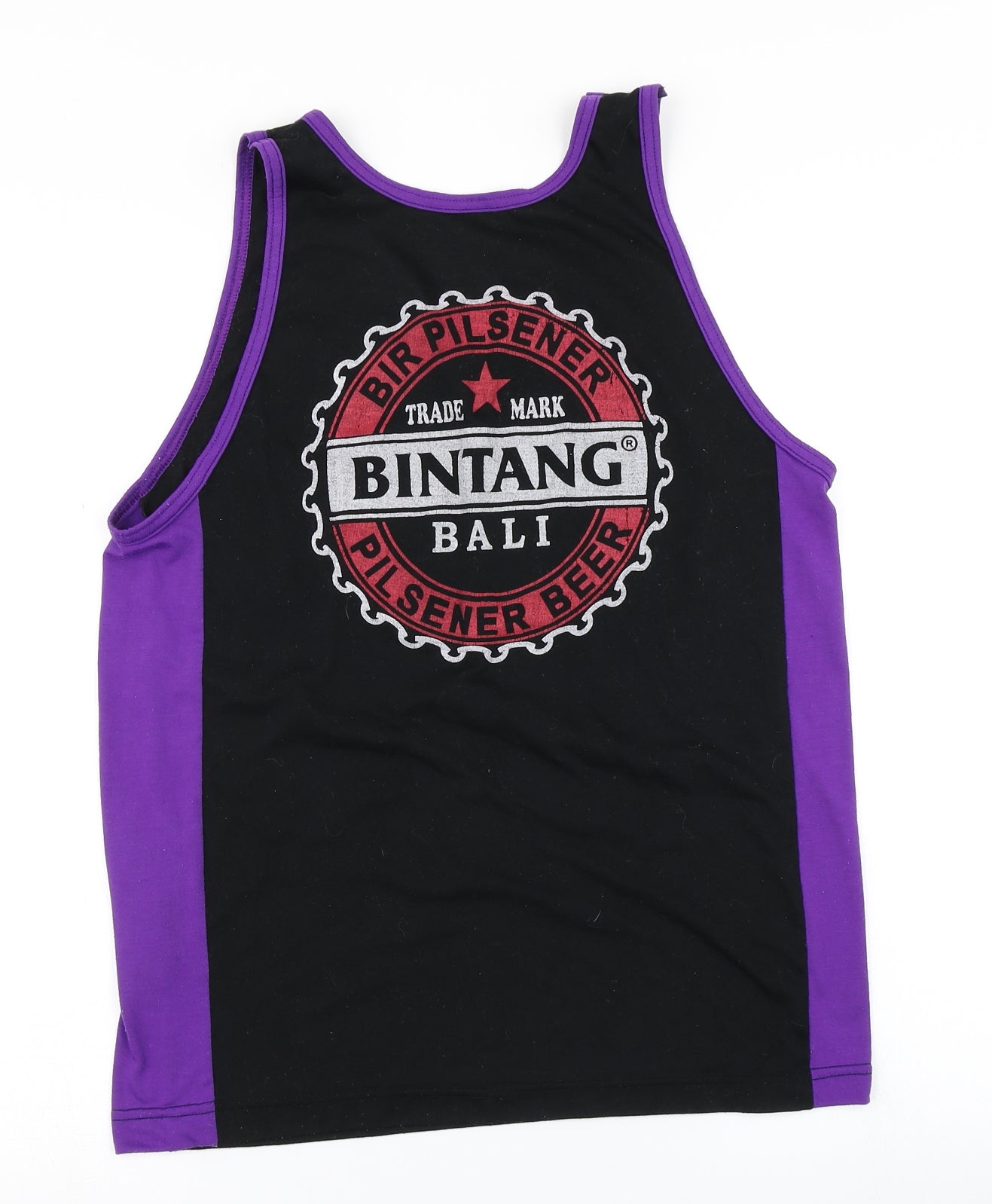 Pilsen Beer Womens Black Colourblock  Basic Tank Size S