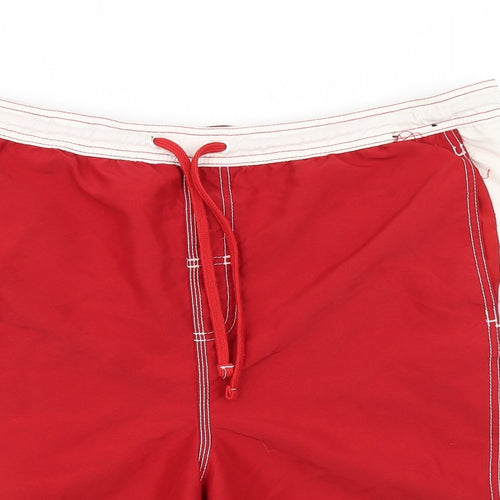 George Mens Red Floral  Athletic Shorts Size M