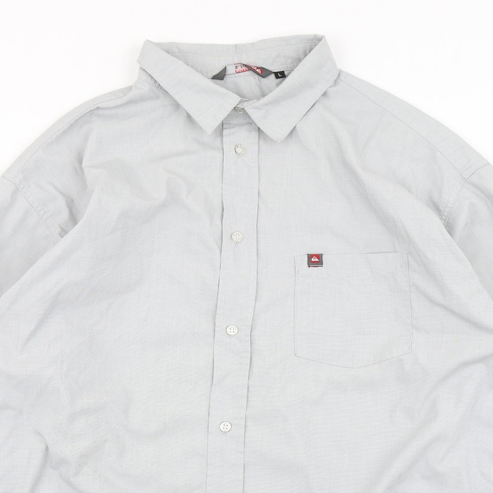 Quiksilver Mens Grey    Button-Up Size L