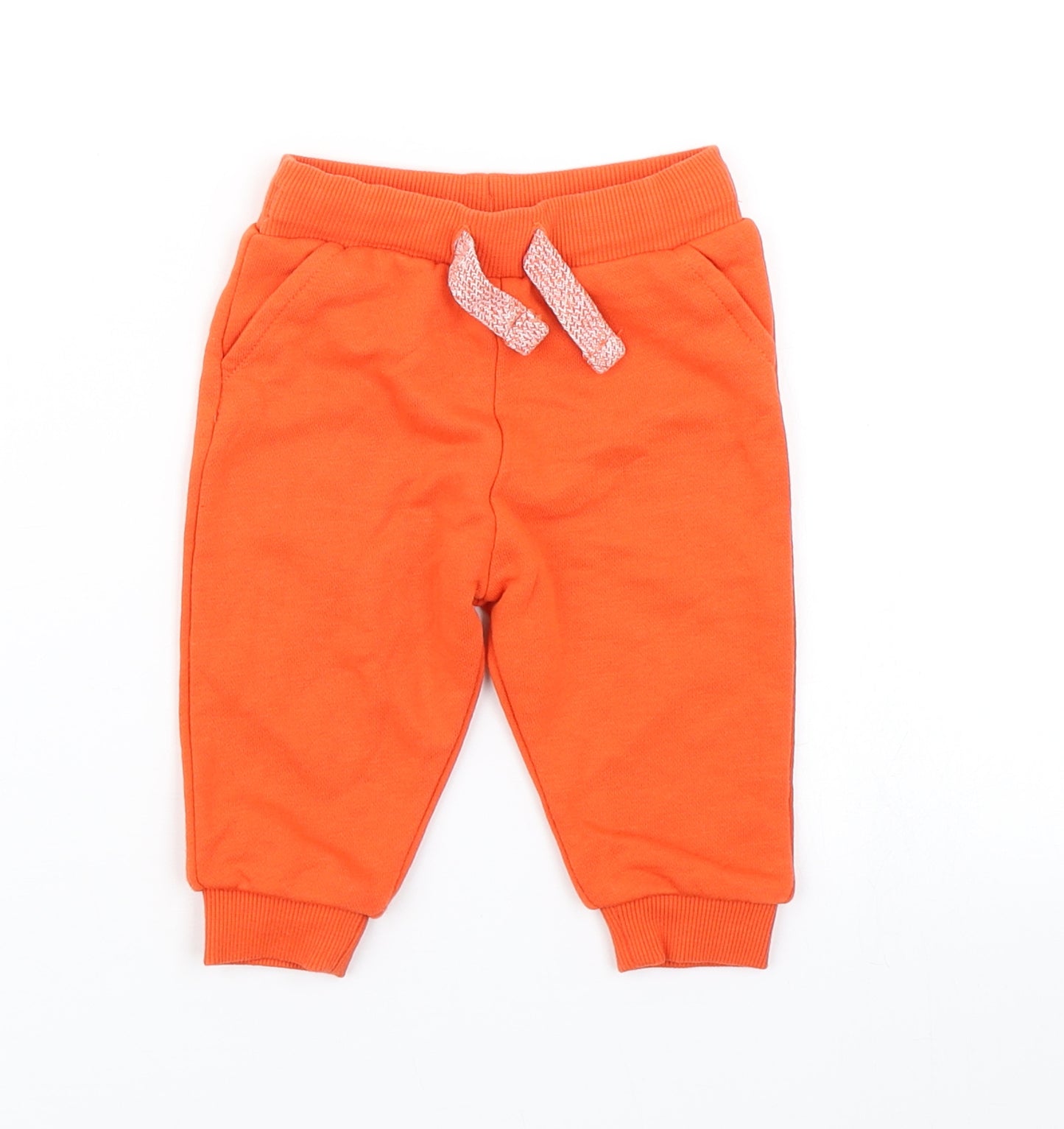 Fred & Flo Boys Orange   Jogger Trousers Size 3-6 Months