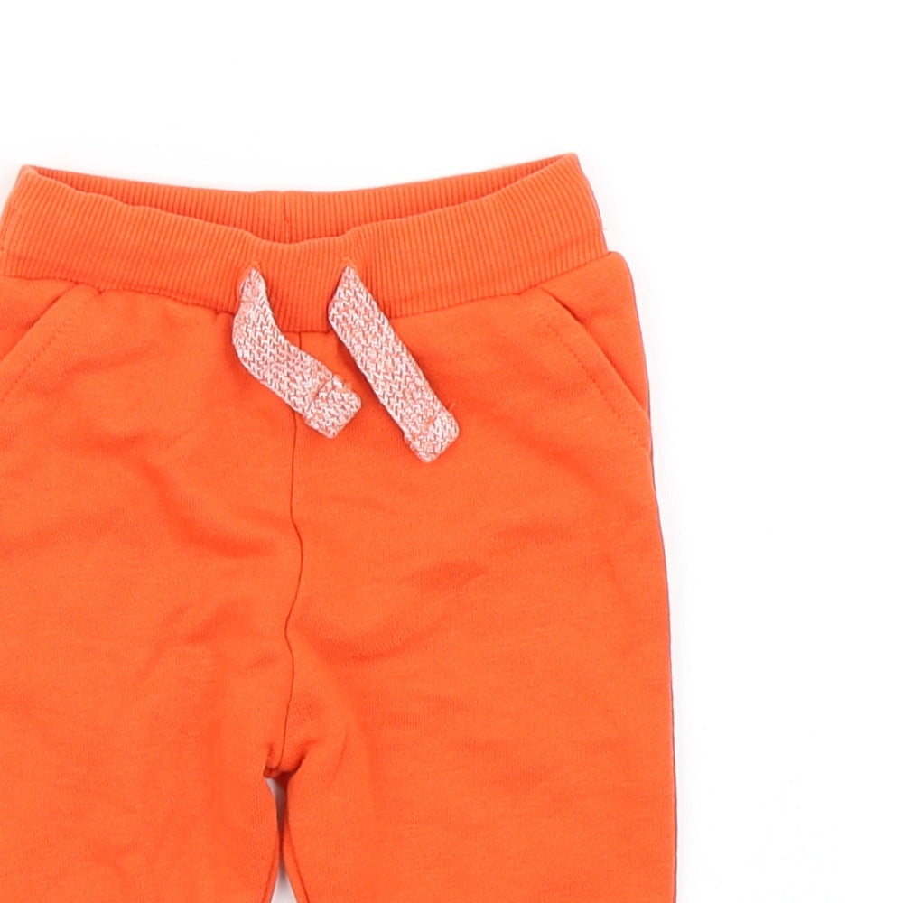 Fred & Flo Boys Orange   Jogger Trousers Size 3-6 Months