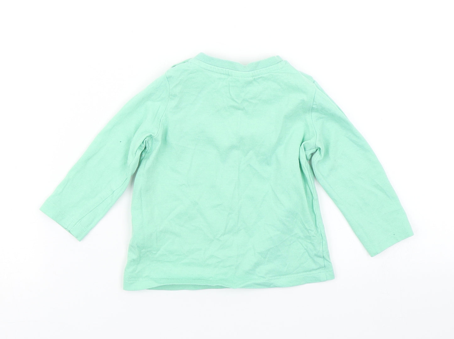 Disney Baby Boys Green   Basic T-Shirt Size 3-6 Months  - Mickey Mouse
