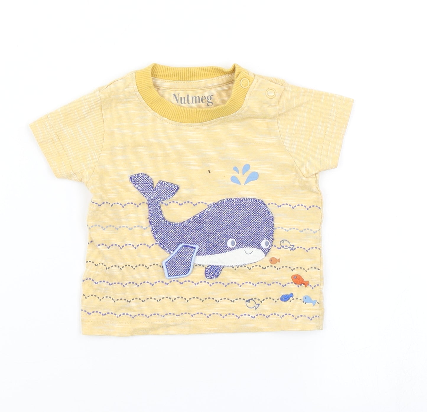 Nutmeg Boys Yellow   Basic T-Shirt Size 0-3 Months  - Whale