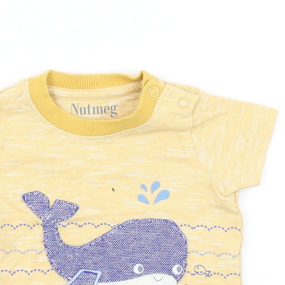 Nutmeg Boys Yellow   Basic T-Shirt Size 0-3 Months  - Whale