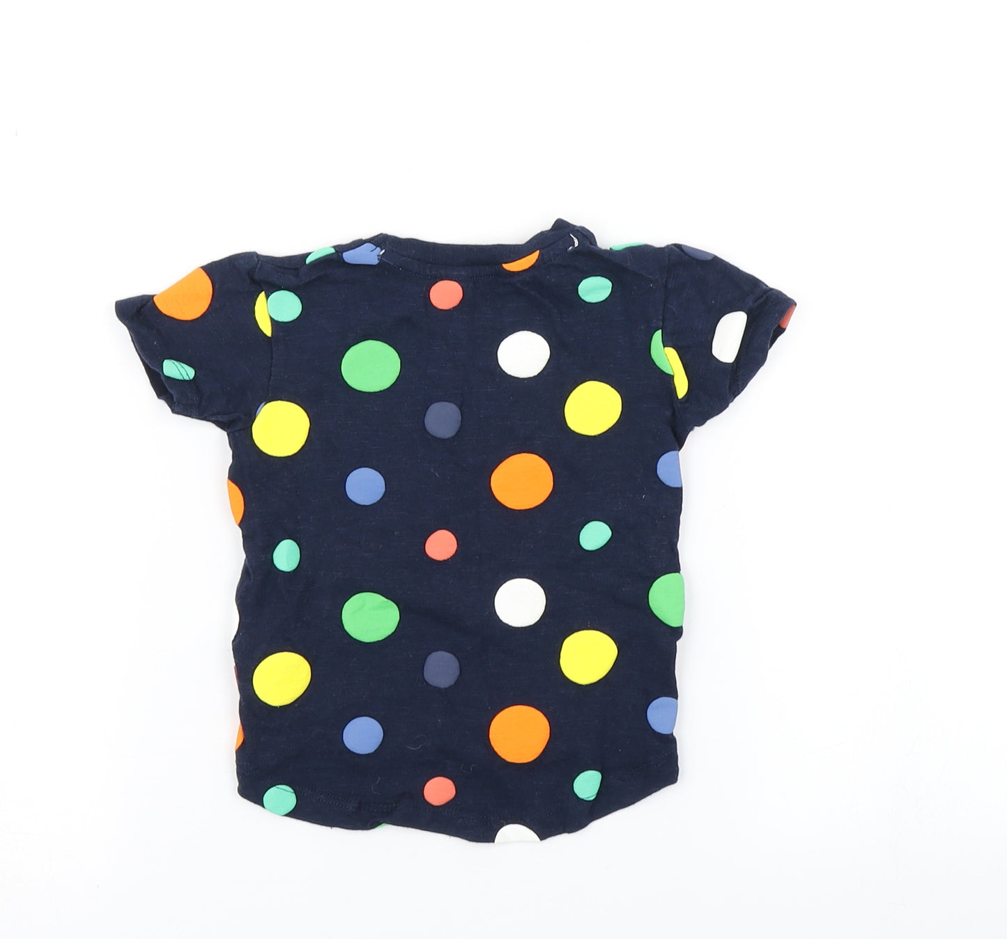 Primark Boys Blue Polka Dot  Basic T-Shirt Size 9-12 Months