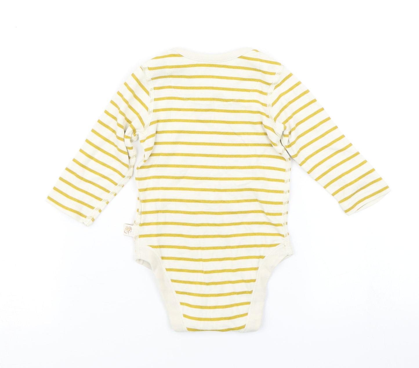 M&S Boys Yellow Striped  Romper One-Piece Size 6-9 Months
