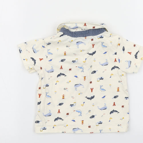 Nutmeg Boys Ivory   Basic Polo Size 9-12 Months