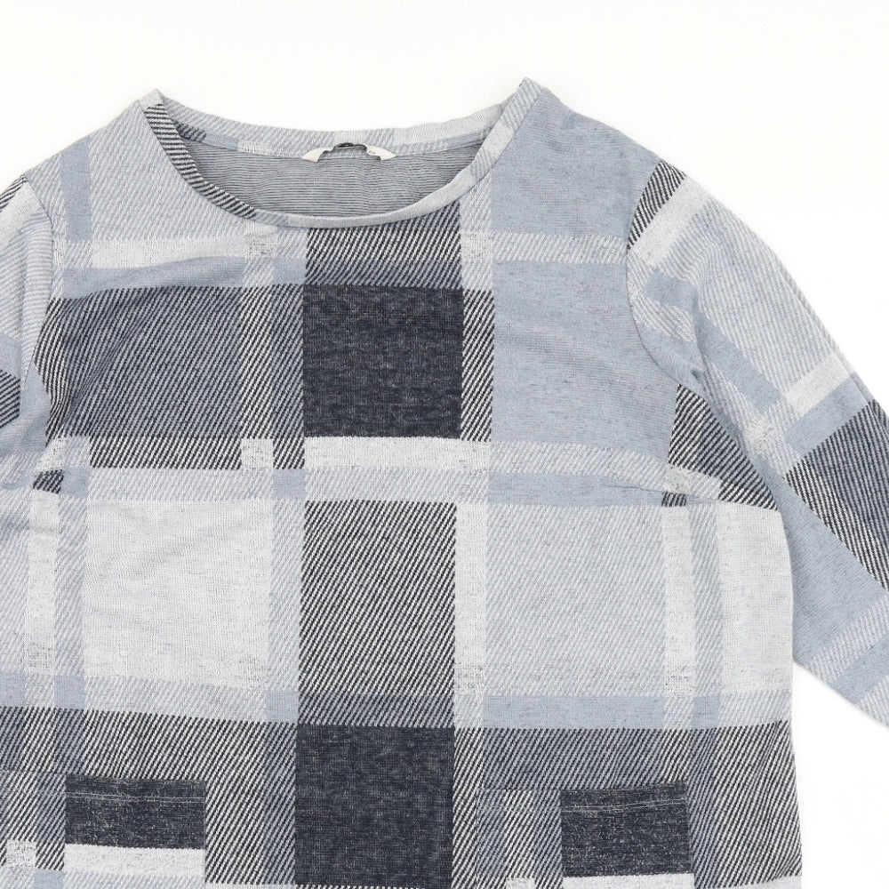 TU Womens Blue Plaid  A-Line  Size 22