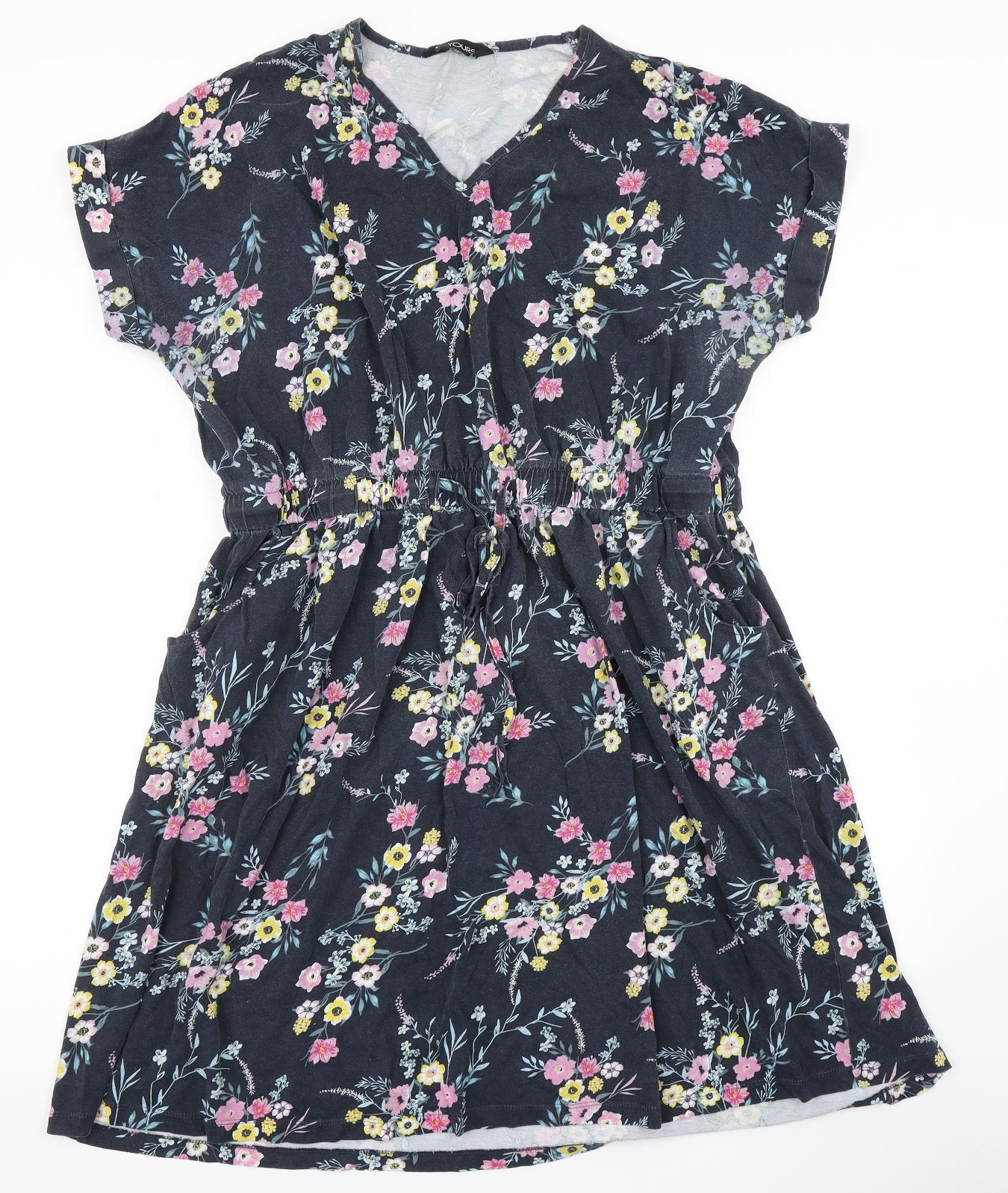 Yours Womens Blue Floral  Skater Dress  Size 20