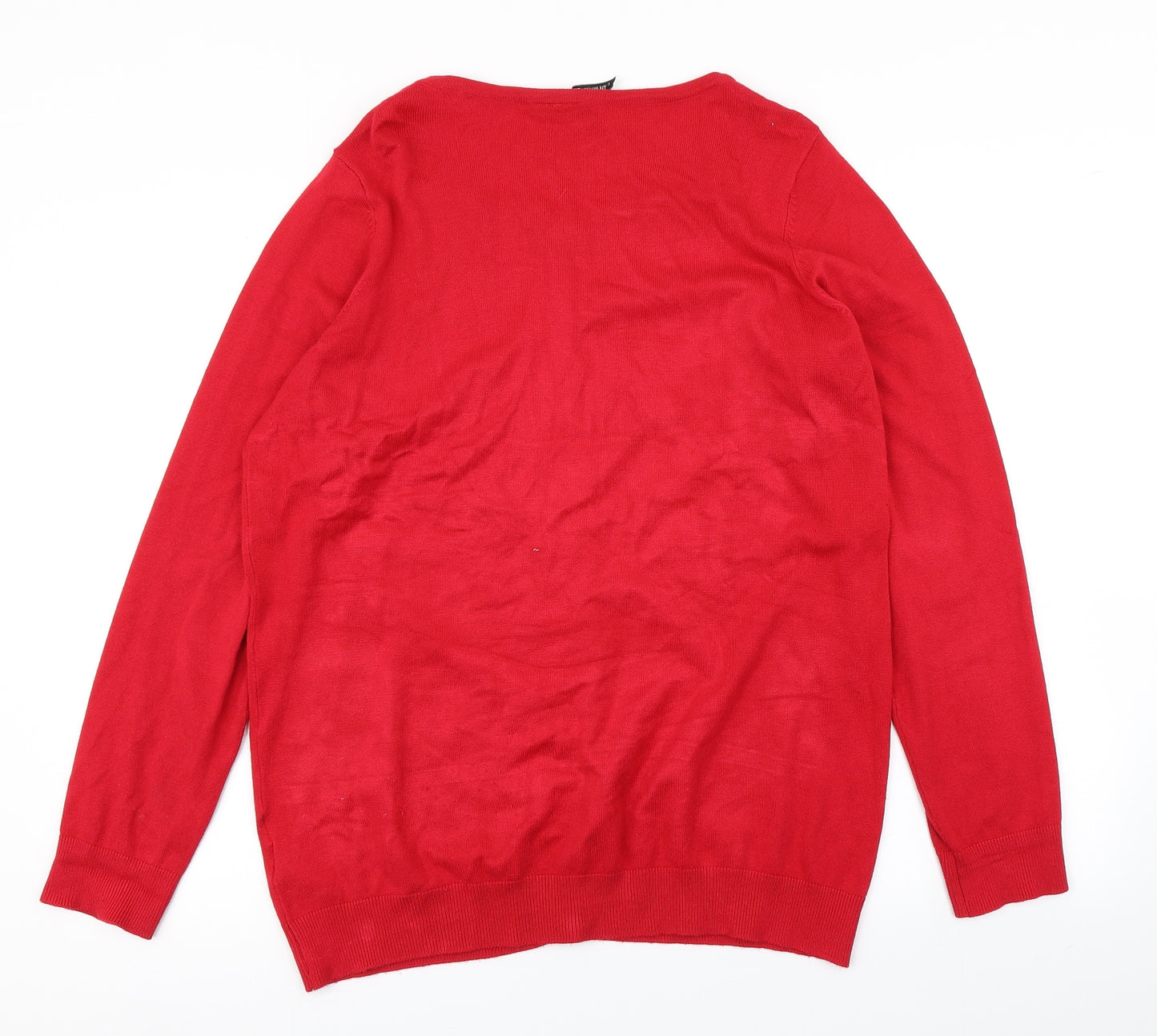 Capsule Womens Red  Knit Cardigan Jumper Size 16