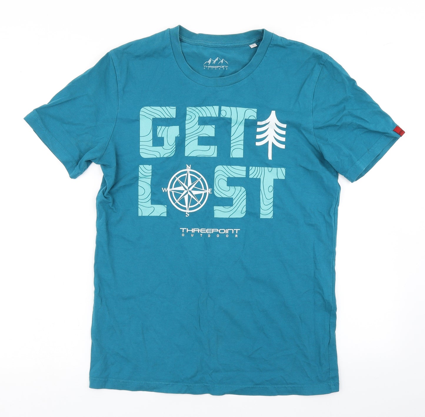 Three point Outdoor Mens Blue    T-Shirt Size S