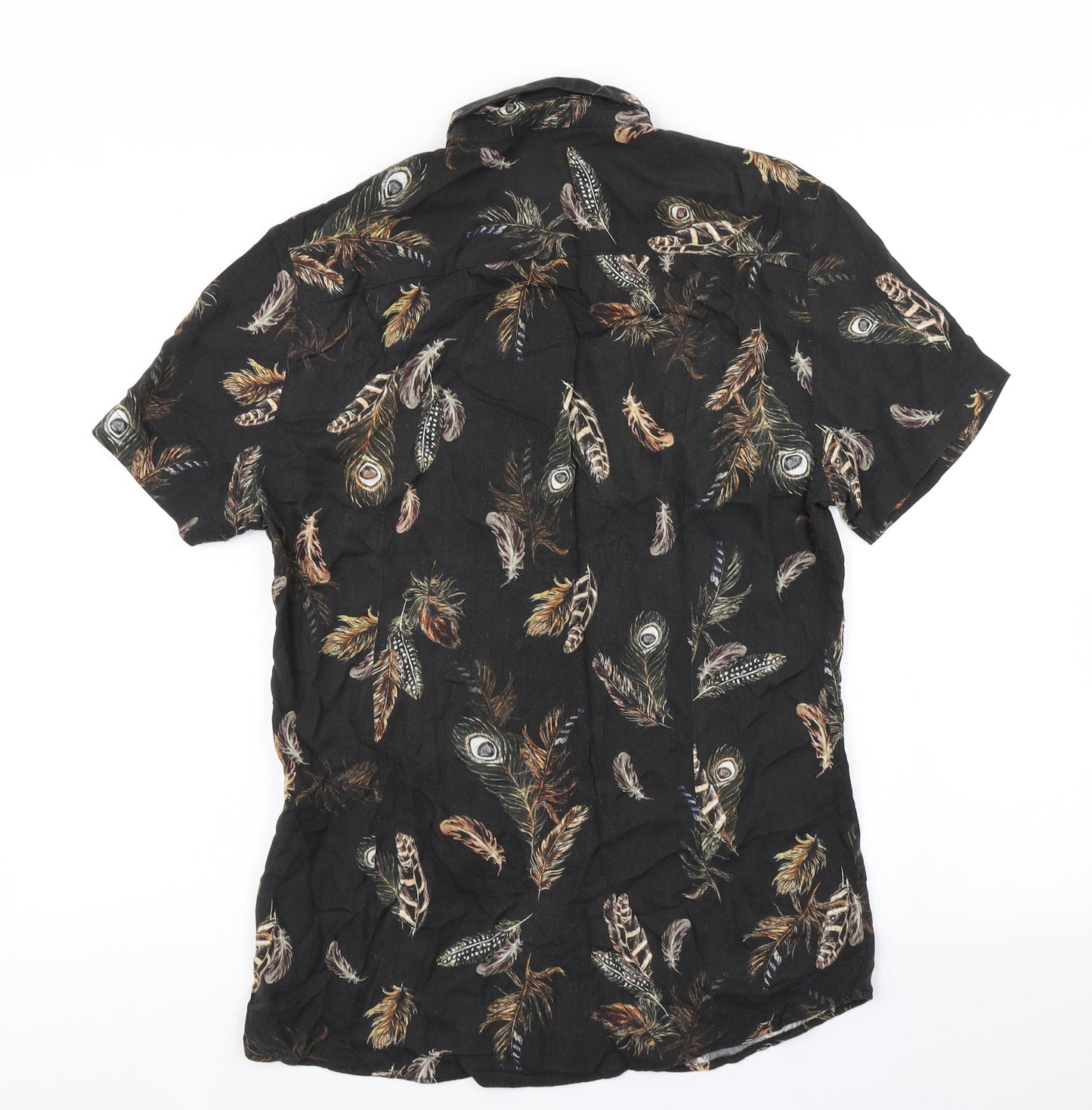 River Island Mens Black    Button-Up Size S