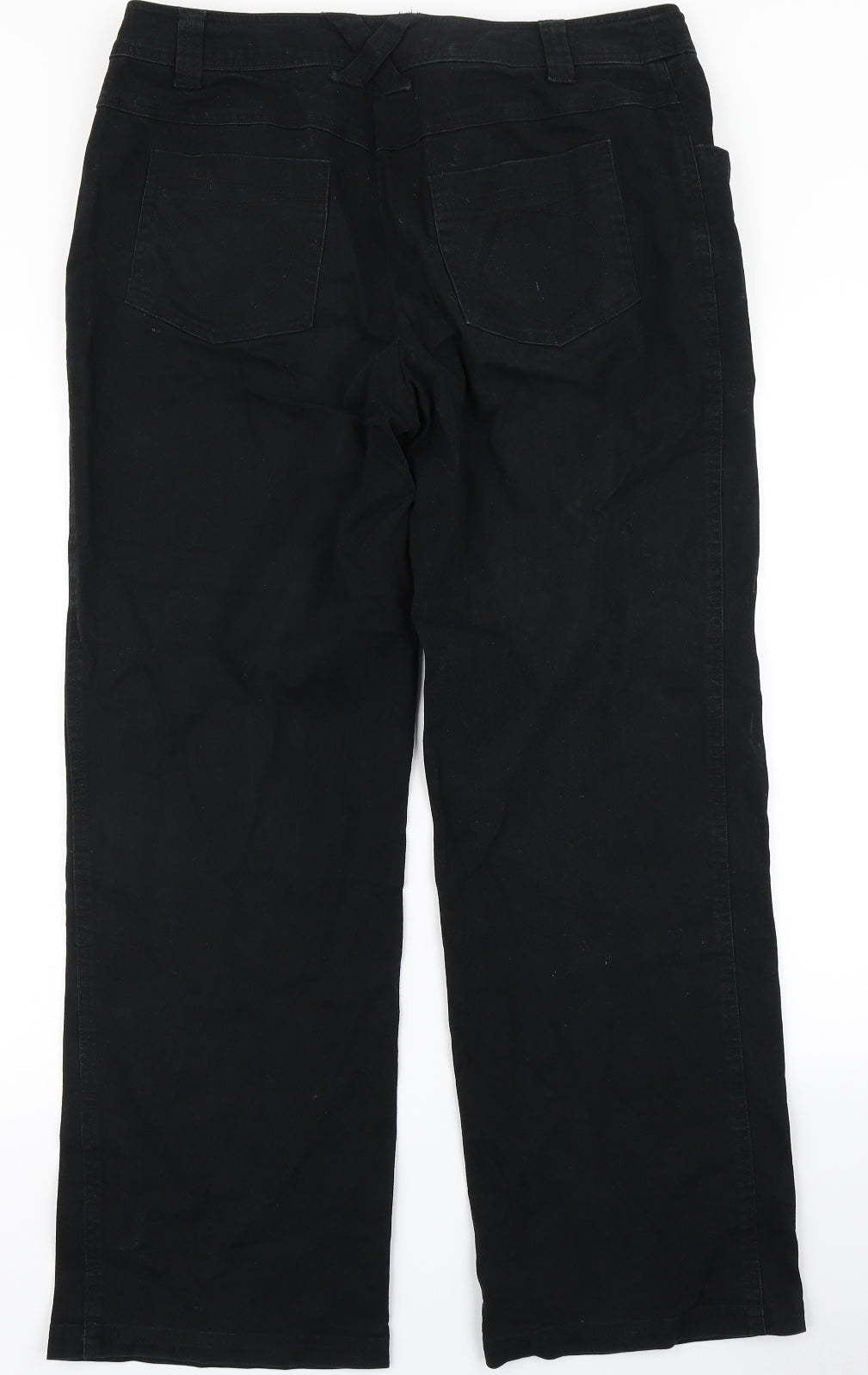 Roman Womens Black  Denim Straight Jeans Size 16 L28 in