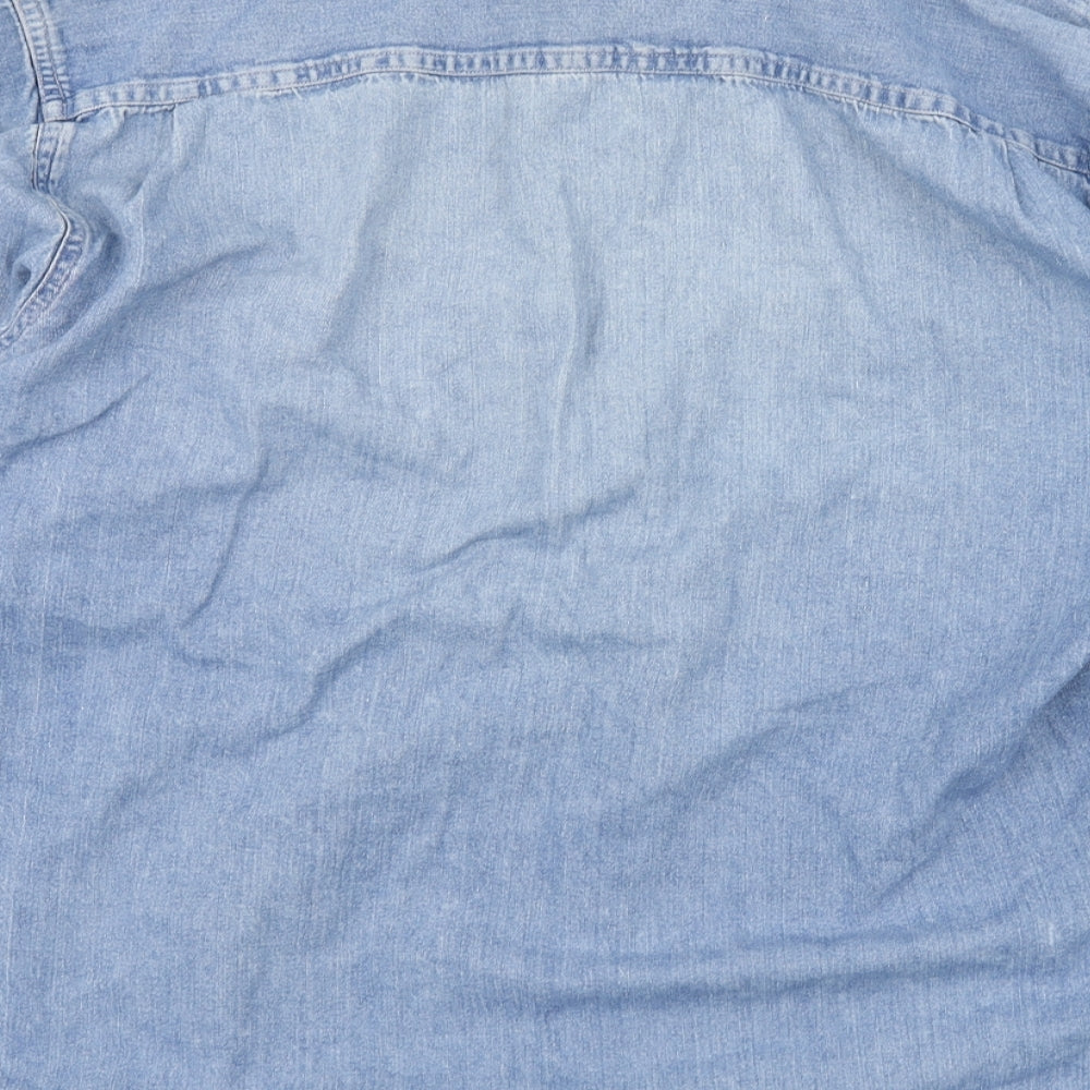 Gazebo Mens Blue  Denim  Button-Up Size M
