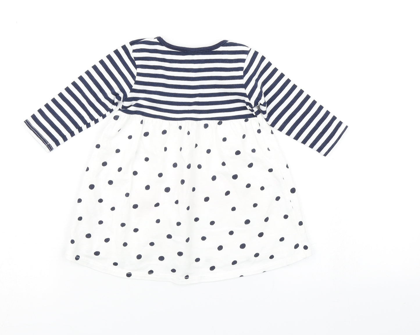 Bluezoo Girls Blue Striped  A-Line  Size 0-3 Months