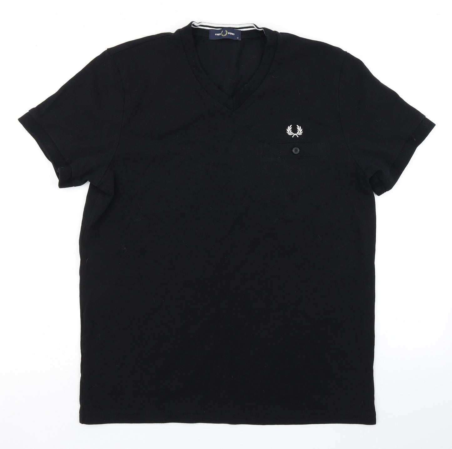 Fred Perry Mens Black    T-Shirt Size M
