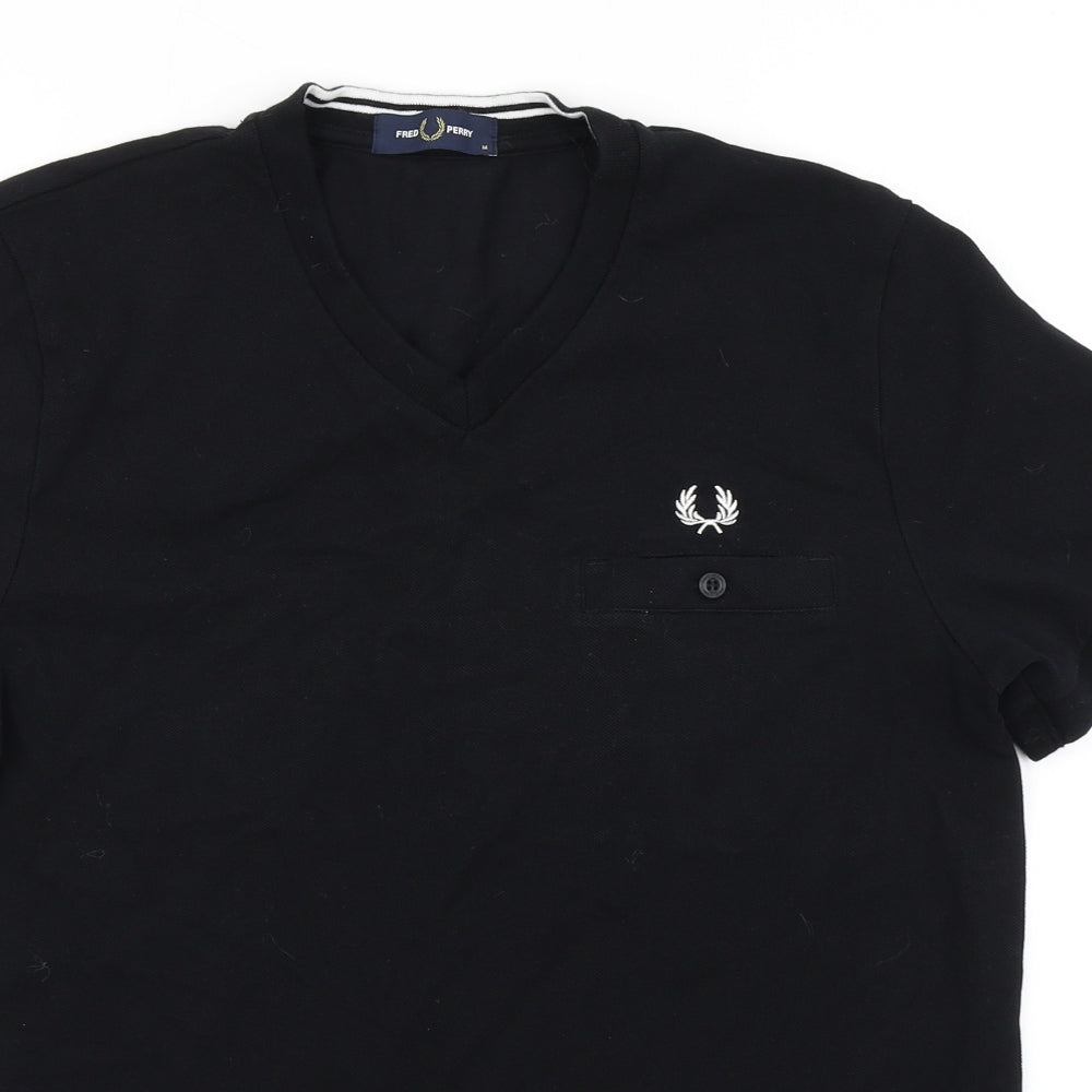 Fred Perry Mens Black    T-Shirt Size M