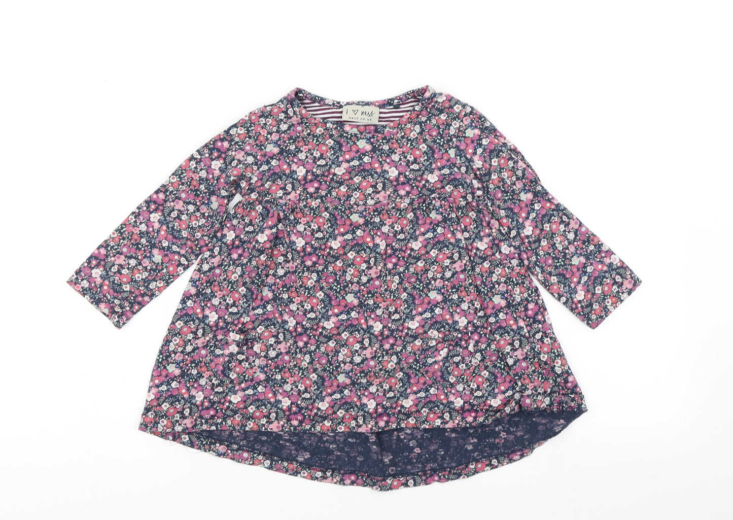 NEXT Girls Blue Floral  Fit & Flare  Size 18-24 Months