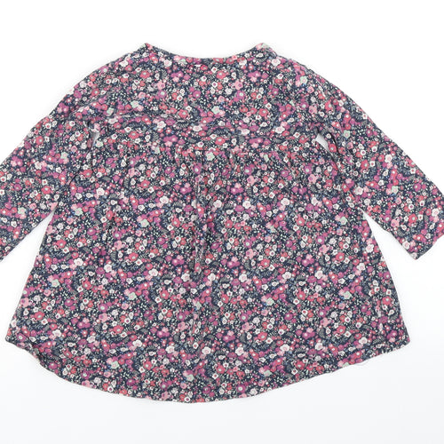 NEXT Girls Blue Floral  Fit & Flare  Size 18-24 Months