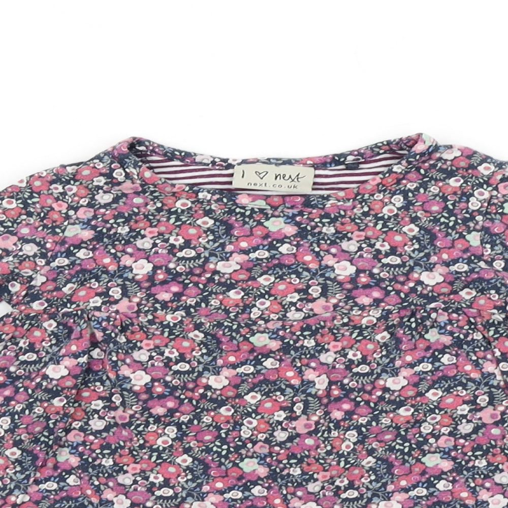 NEXT Girls Blue Floral  Fit & Flare  Size 18-24 Months