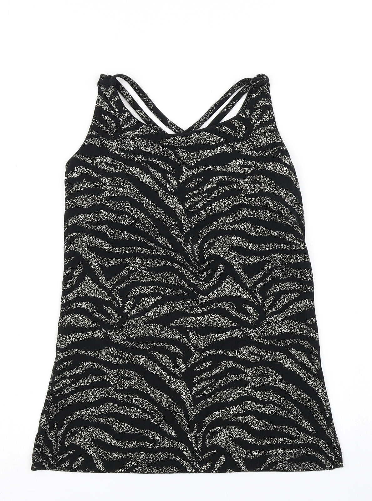 Step n Pump Womens Black Animal Print  Basic Tank Size M