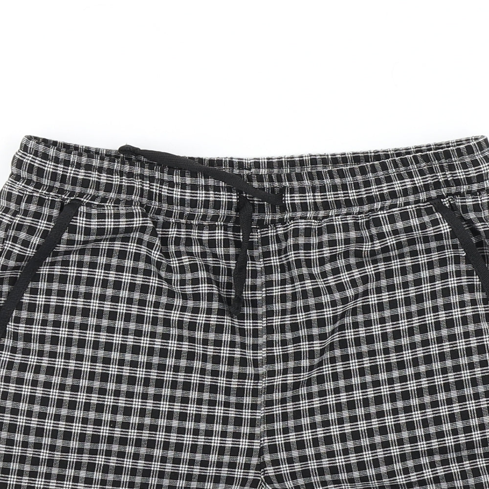 River Island Boys Black Check  Cargo Shorts Size 9-10 Years