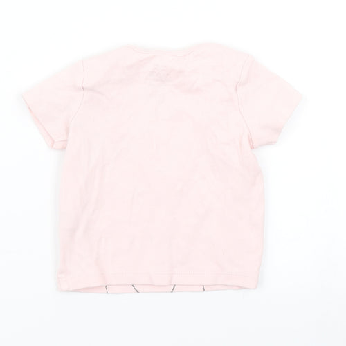 Fred & Flo Girls Pink   Basic T-Shirt Size 6-9 Months