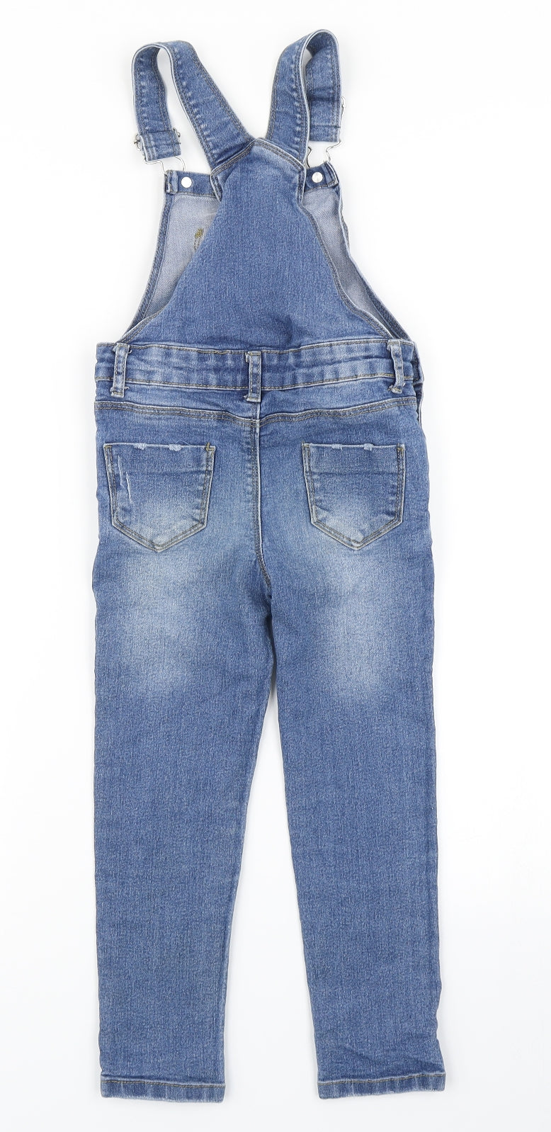 Denim Co Girls Blue  Denim Dungaree One-Piece Size 5-6 Years