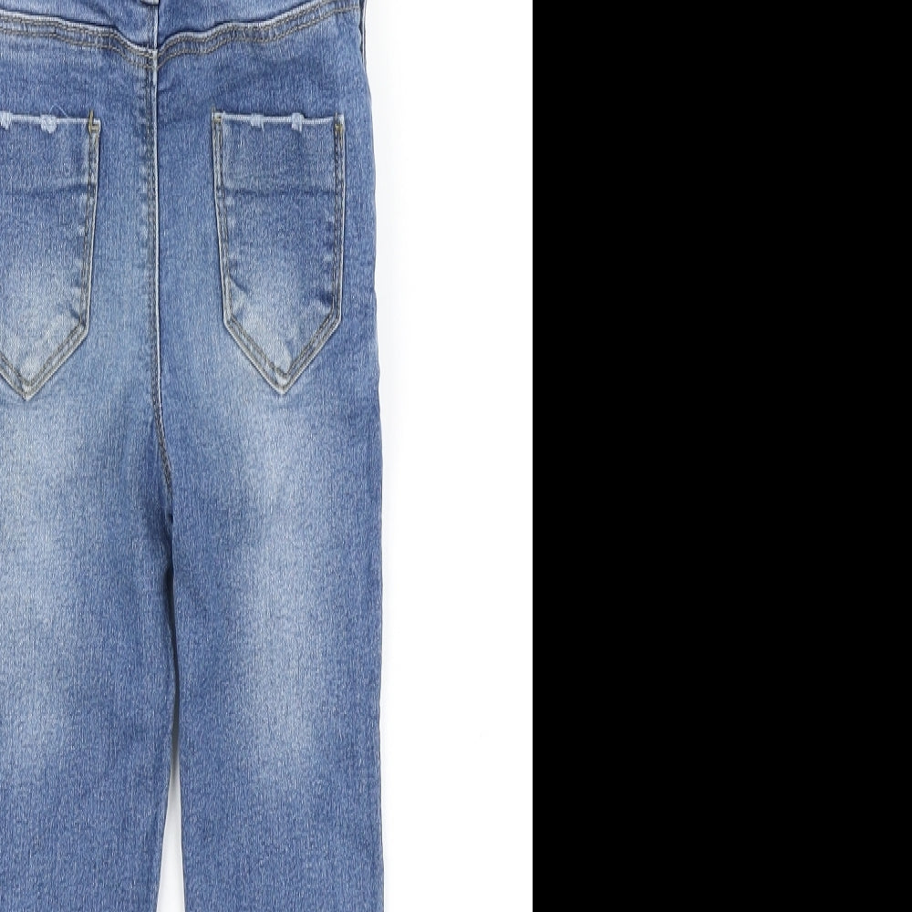Denim Co Girls Blue  Denim Dungaree One-Piece Size 5-6 Years