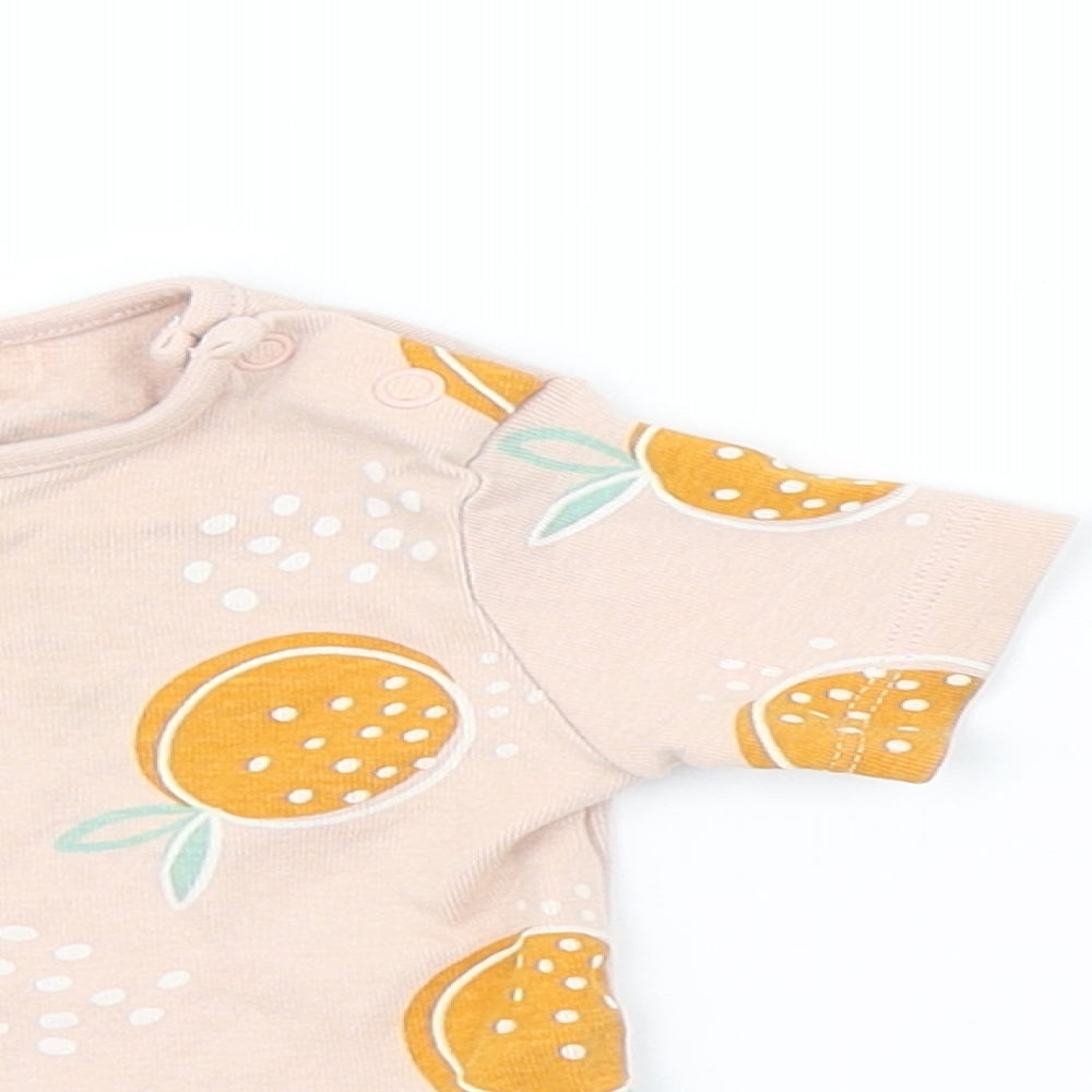 TU Girls Brown Polka Dot  Shorts Set Outfit/Set Size 6-9 Months  - Oranges