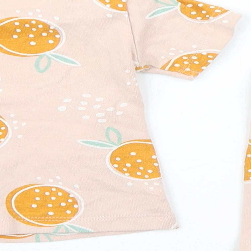TU Girls Brown Polka Dot  Shorts Set Outfit/Set Size 6-9 Months  - Oranges