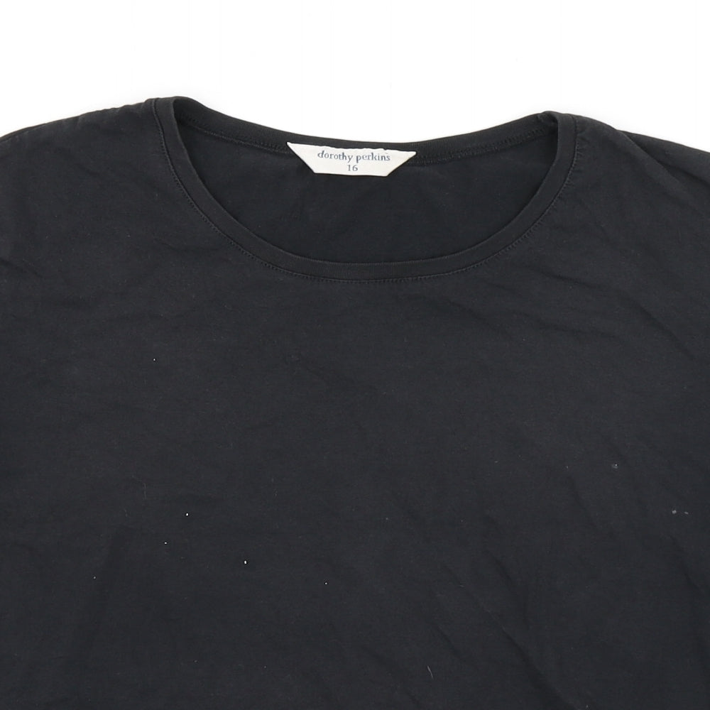 Dorothy Perkins Womens Black   Basic T-Shirt Size 16