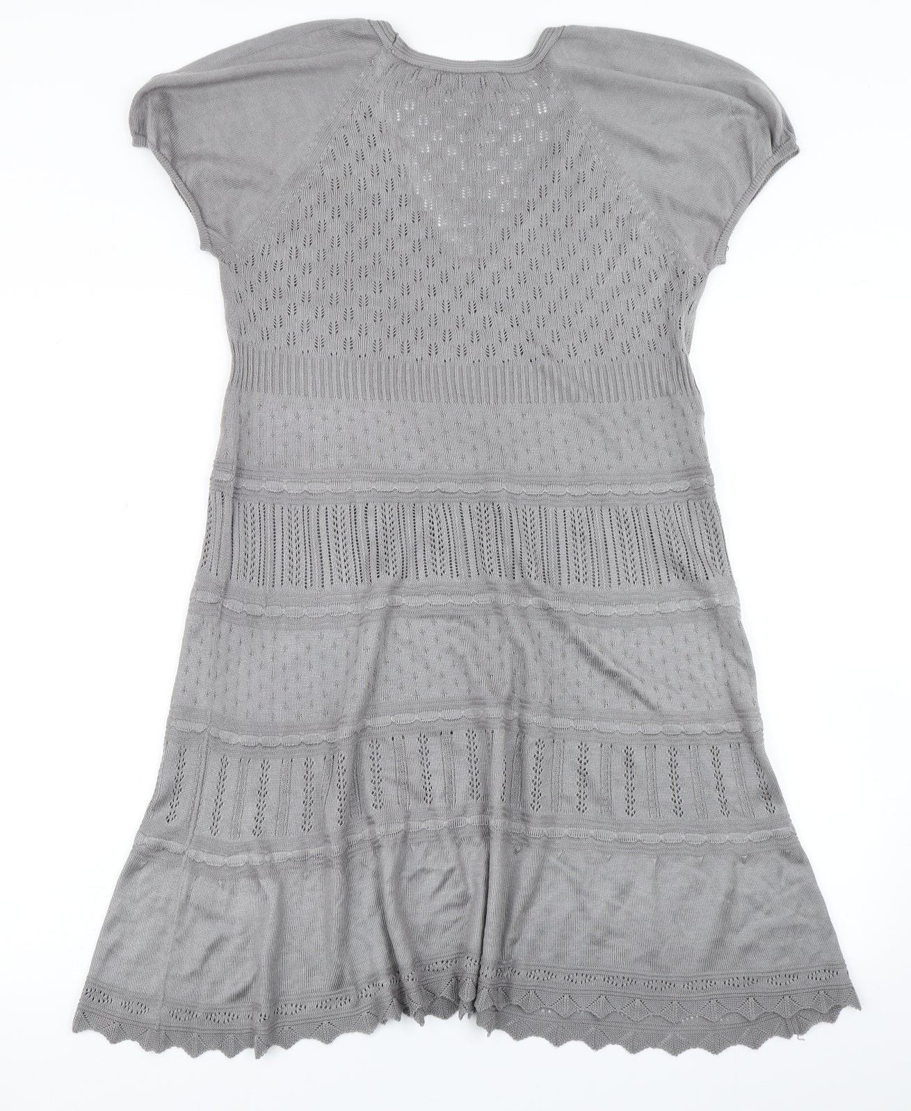Oasis Womens Grey  Knit Skater Dress  Size S