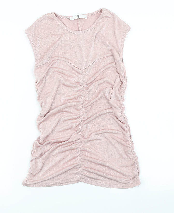V By Very Womens Pink   Basic T-Shirt Size 12