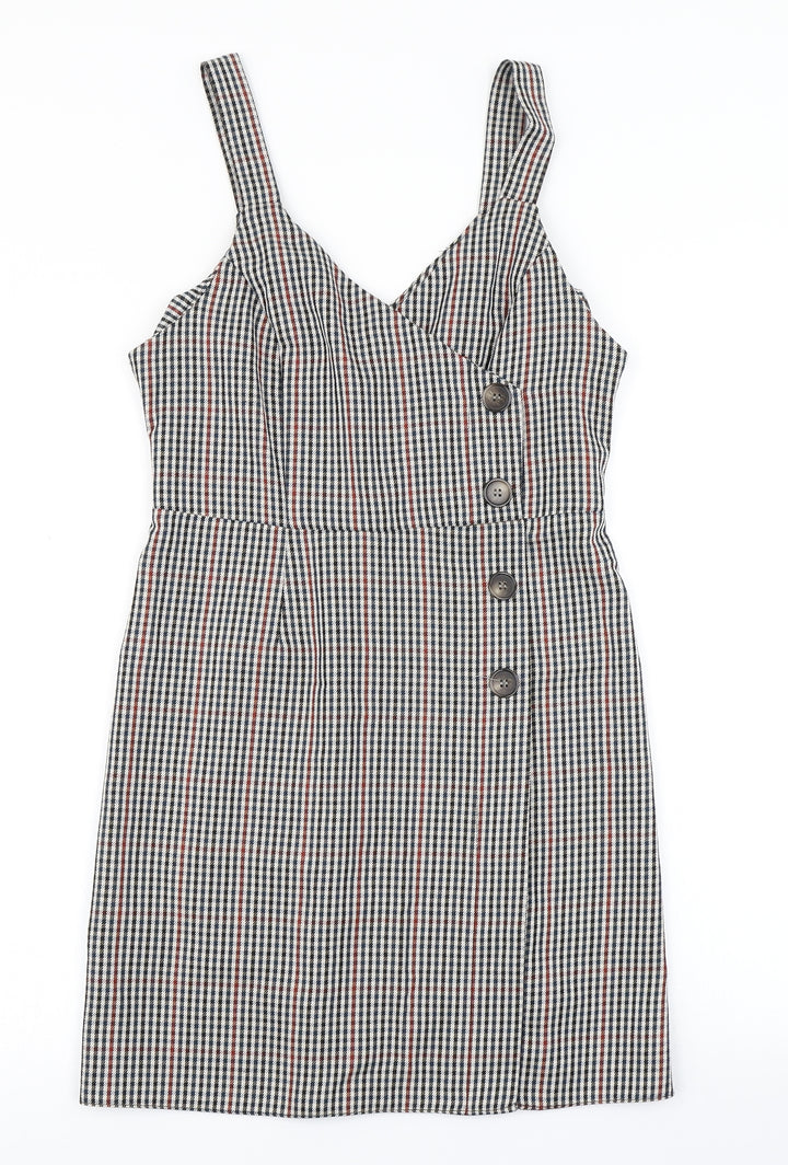 Primark Womens Blue Check  Pencil Dress  Size 6