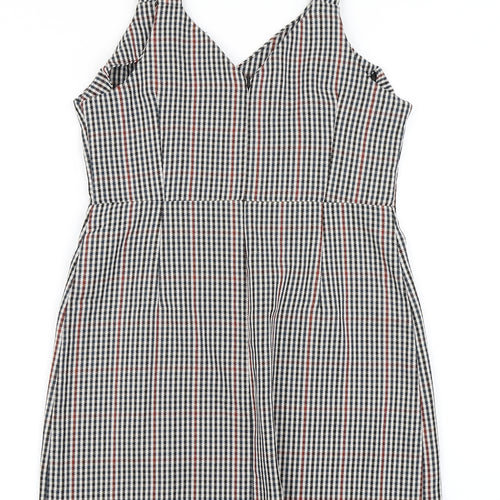 Primark Womens Blue Check  Pencil Dress  Size 6