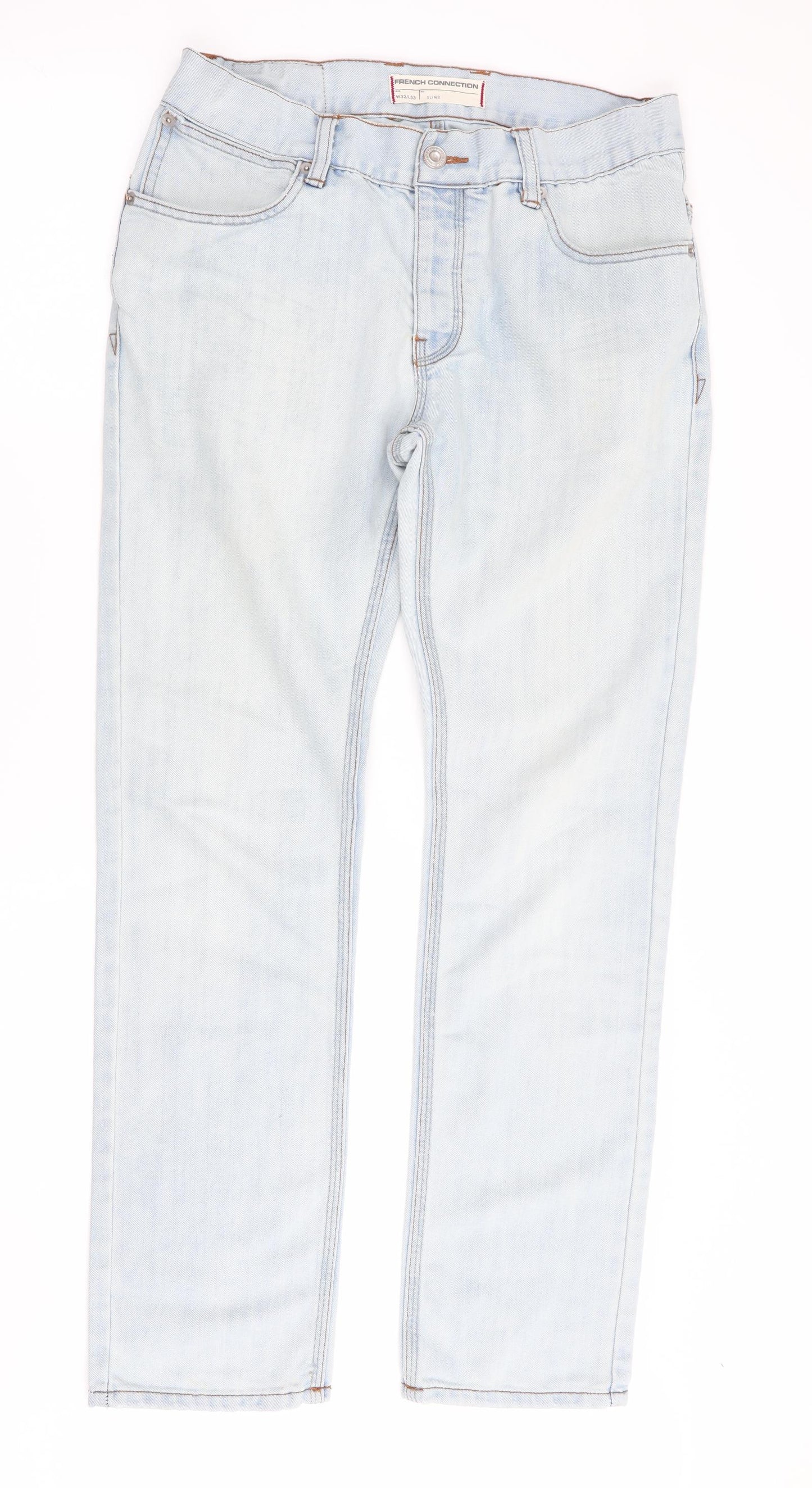 French Connection Mens Blue   Straight Jeans Size 32 in L33 in