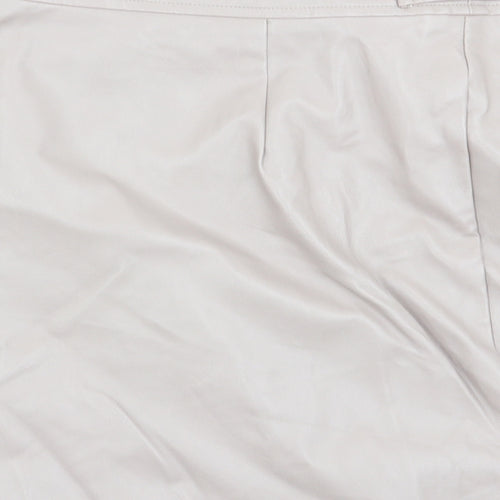 Boohoo Womens Beige   Flare Skirt Size 8