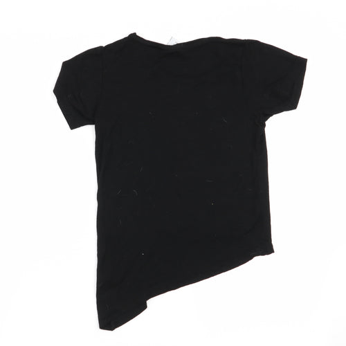 Primark Girls Black   Basic T-Shirt Size 7-8 Years