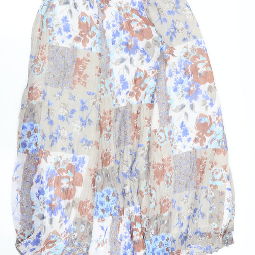 Changes Womens Multicoloured Floral  Flare Skirt Size 12  - Stretch waistband