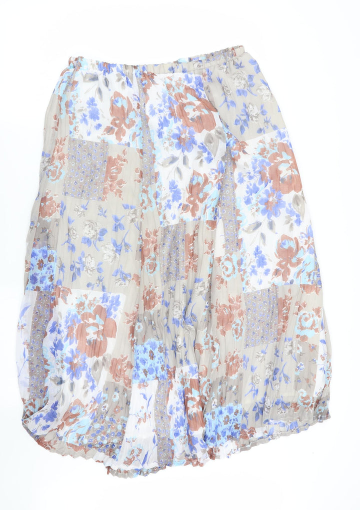 Changes Womens Multicoloured Floral Flare Skirt Size 12 - Stretch waistband