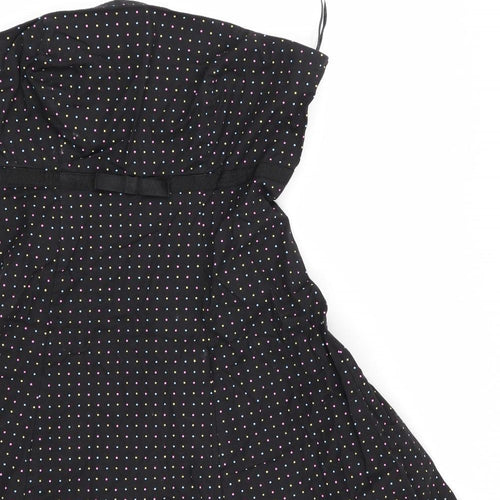 New Look Womens Black Polka Dot  Fit & Flare  Size 12