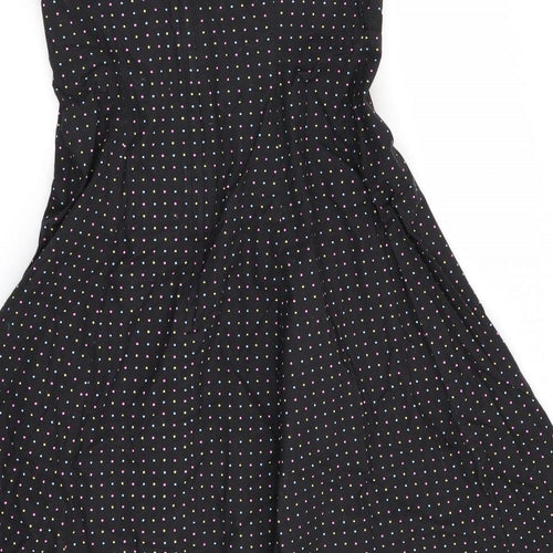 New Look Womens Black Polka Dot  Fit & Flare  Size 12