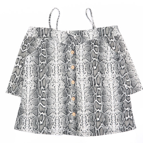capsule Womens Multicoloured Geometric  Basic Blouse Size 14