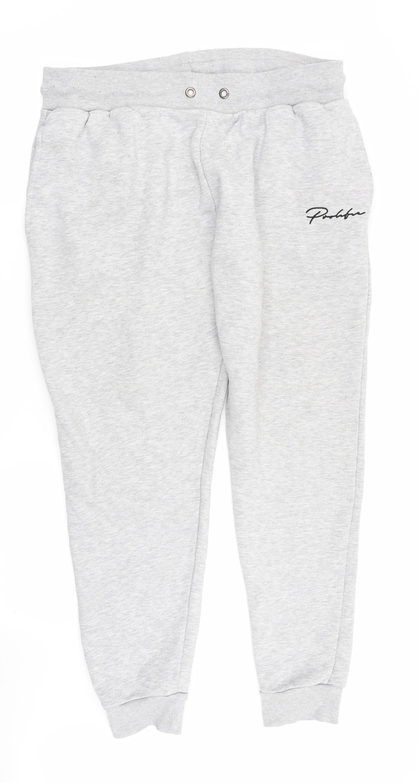 River Island Mens Grey   Jogger Trousers Size XL L28 in - Stretch waistband