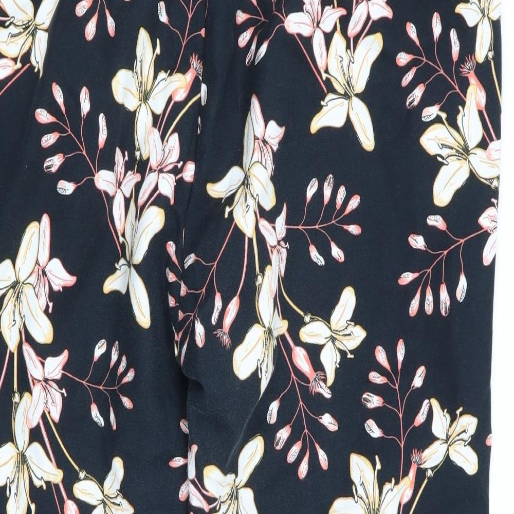 M&S Womens Multicoloured Floral  Capri Trousers Size 18 L23 in