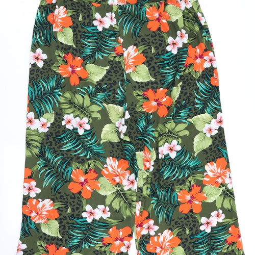 Primark Womens Multicoloured Floral  Capri Trousers Size 16  - Stretch waistband