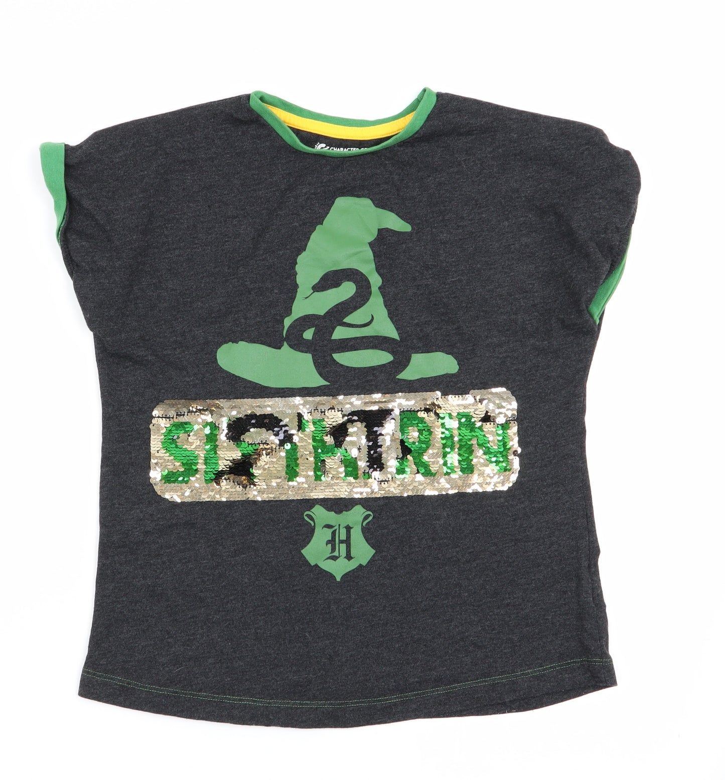 Character Girls Grey   Basic T-Shirt Size 10-11 Years