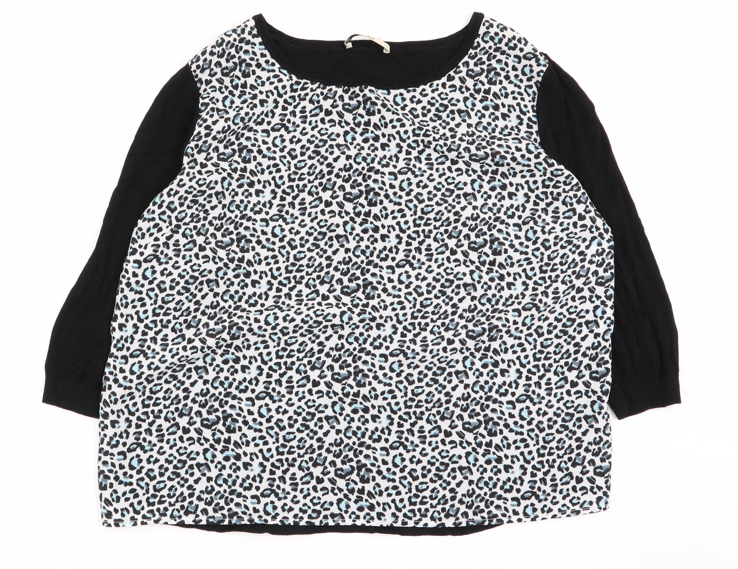 Oasis Womens Multicoloured Animal Print  Pullover Jumper Size L