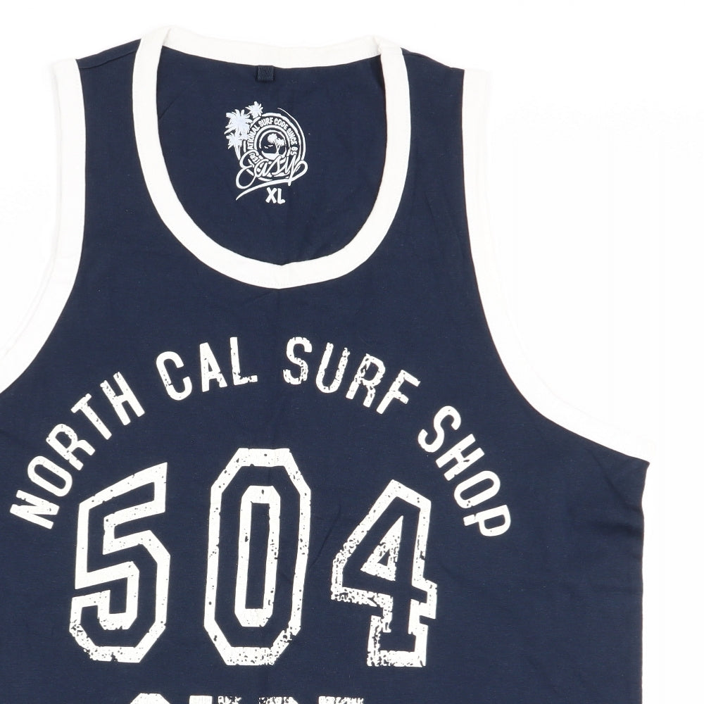international surf code Mens Blue    T-Shirt Size XL  - tank top